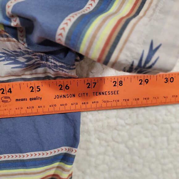 Ariat Retro Fit Mens Shirt XXL Striped Aztec w/ Pearl Snap Buttons Southwestern - Picture 11 of 16